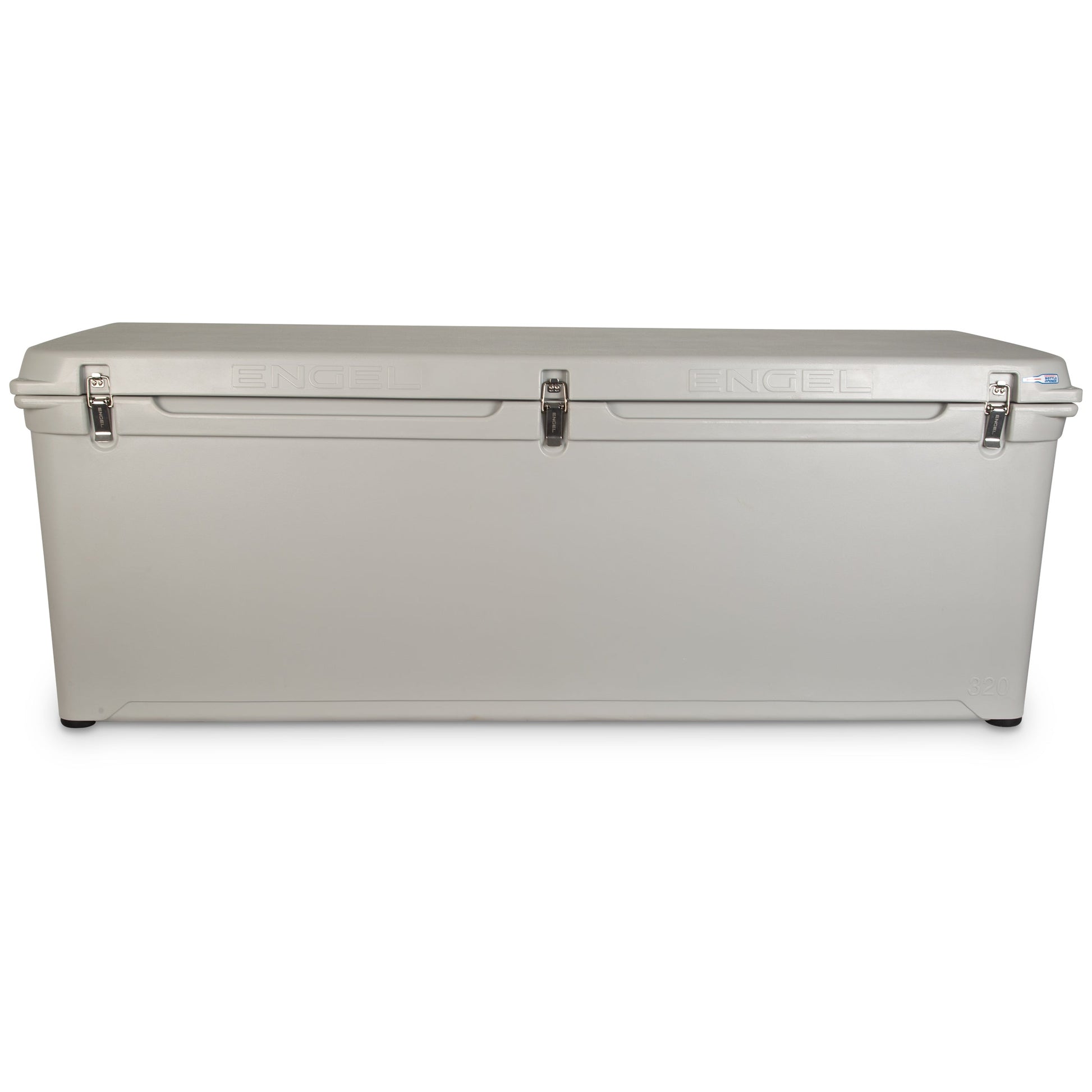 A white Engel Coolers 320 High Performance Hard Cooler and Ice Box on a white background.