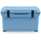 The durable Engel Coolers Engel 35 High Performance Hard Cooler and Ice Box is blue with black handles.