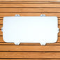 A white Engel Coolers Seat Cushion on a marine-grade wooden surface.