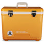 The Engel Coolers 30 Quart Drybox/Cooler, perfect for your outdoor adventure, is orange and white.